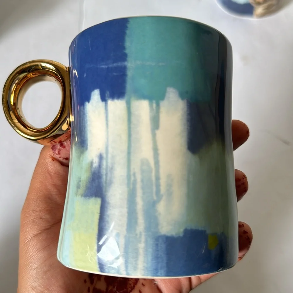 Anthropologie Lauren Carlson Llama mugs